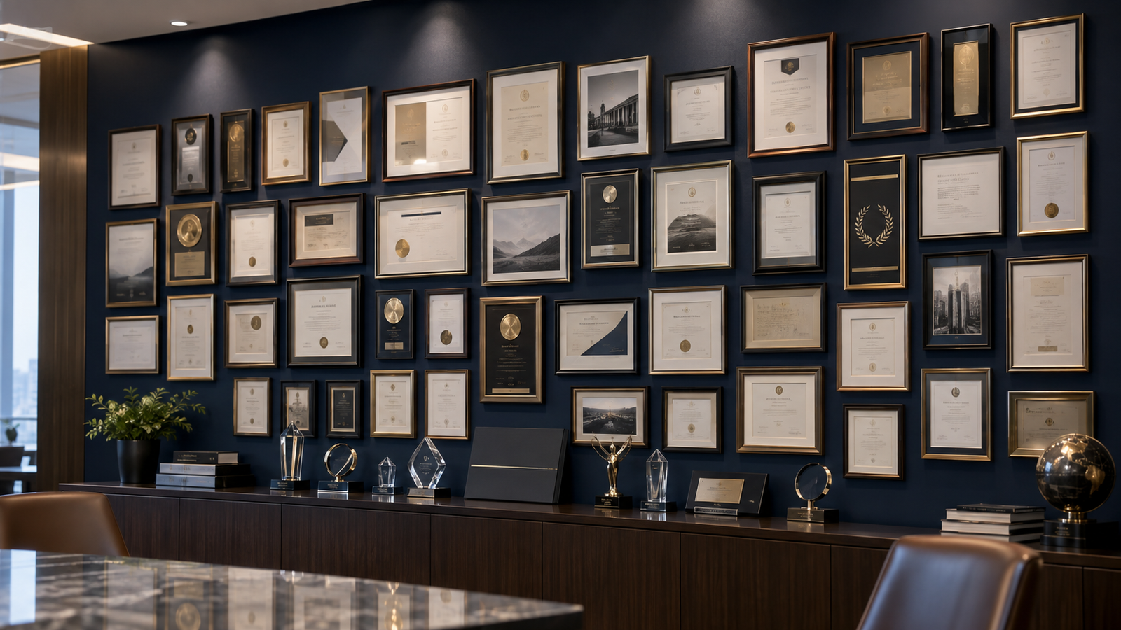 About FINCAP Curated wall presentation for professional recognition and institutional contribution